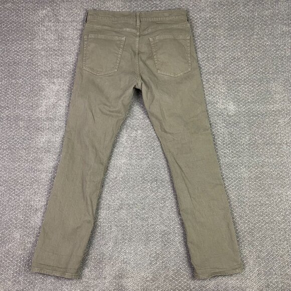 J. CREW 770 Stretch Jeans Straight Men's 32 x 32 Measures 32 x 30.5 Olive Green - Picture 3 of 14